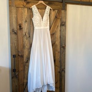 Wedding dresss Bhldn willowy by waters